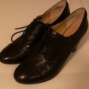 Nine West black leather booties